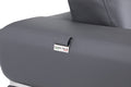 Top Grain Italian Leather Loveseat Dark Gray Foam Leather