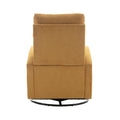 Jiada Upholstered Swivel Glider.Rocking Chair For Nursery In Yellow.Modern Style One Left Bag Yellow Primary Living Space Foam Metal