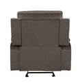 Reclining Transitional Microfiber Fabric Chair Brown Foam Fabric