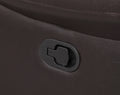 Leather Air Upholstered Reclining Console Loveseat With Fiber Back Brown Foam Leather