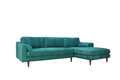 Anderson Raf Sectional Turquoise Blue Upholstered