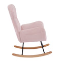 Pink Velvet Rocking Chair Pink Foam Metal