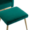 Coolmore Velvet Accent Chair With Adjustable Armrests And Backrest, Button Tufted Lounge Chair, Single Recliner Armchair With Ottoman Green Metal