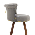 Coolmore Swivel Bar Stools With Backrest Footrest ,With A Fixed Height Of 360 Degrees Gray Solid Wood
