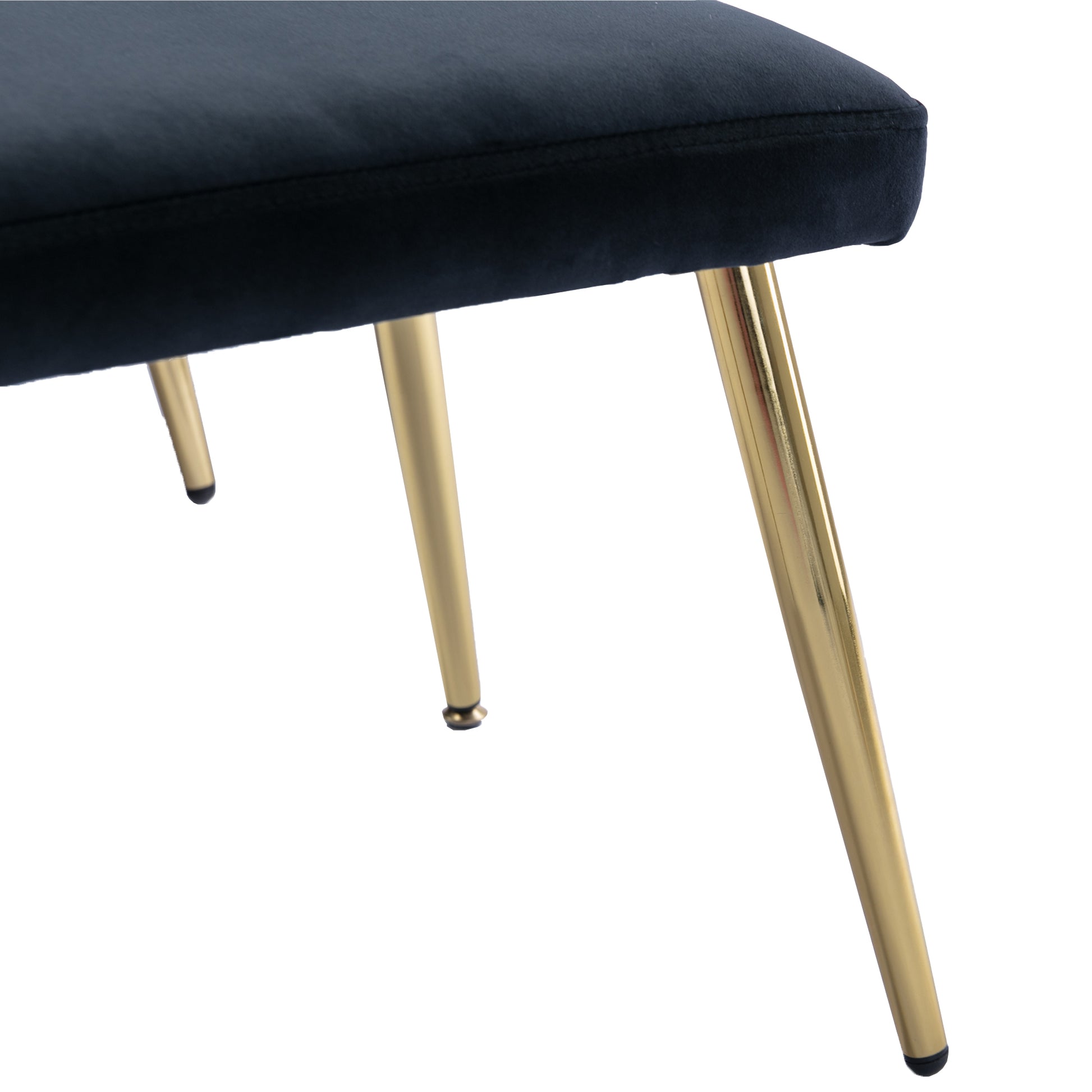 Coolmore Velvet Accent Chair With Adjustable Armrests And Backrest, Button Tufted Lounge Chair, Single Recliner Armchair With Ottoman Black Metal