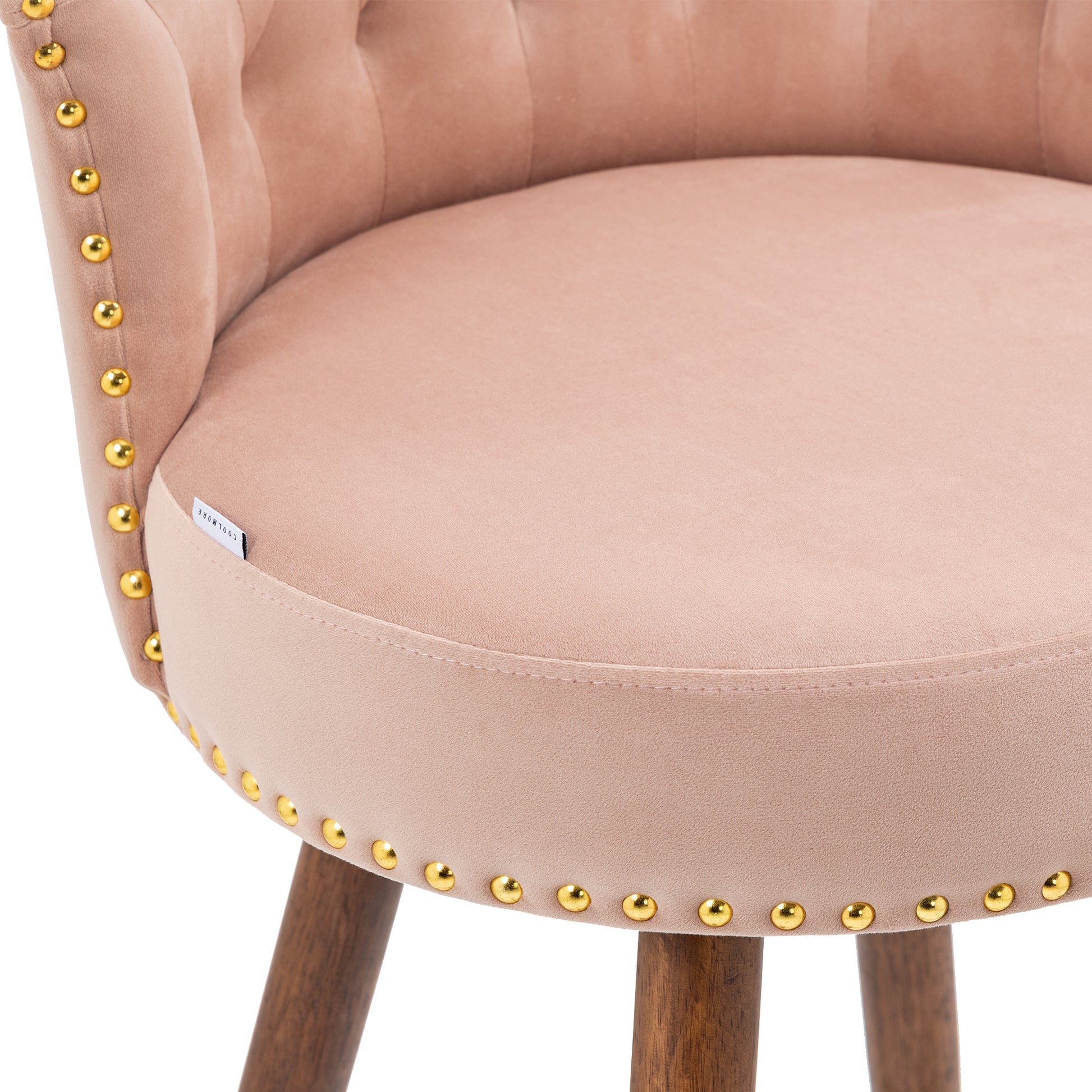 Coolmore Swivel Bar Stools With Backrest Footrest With A Fixed Height Of 360 Degrees Pink Solid Wood