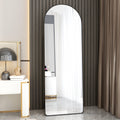 The 4St Generation Of Floor Mounted Full Length Mirrors. Aluminum Alloy Metal Frame Arched Wall Mirror, Bathroom Makeup Mirror, Bedroom Porch, Clothing Store, Wall Mounted. Black 65