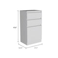 Cassel 2 Drawer Dresser White White Particle Board