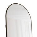 The 4St Generation Of Floor Mounted Full Length Mirrors. Aluminum Alloy Metal Frame Arched Wall Mirror, Bathroom Makeup Mirror, Bedroom Porch, Clothing Store, Wall Mounted. Black 65