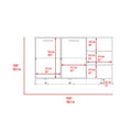 Beacon Falls 3 Shelf Rectangle Kitchen Island White And Dark Brown White Particle Board