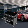 4 Drawers Tool Cabinet With Tool Sets Black Red Steel
