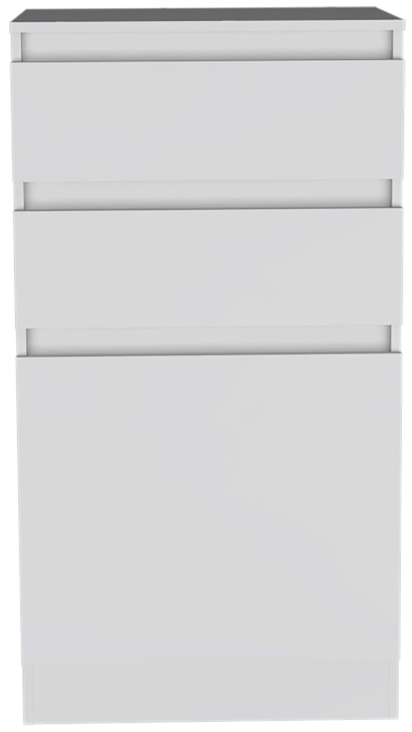 Cassel 2 Drawer Dresser White White Particle Board