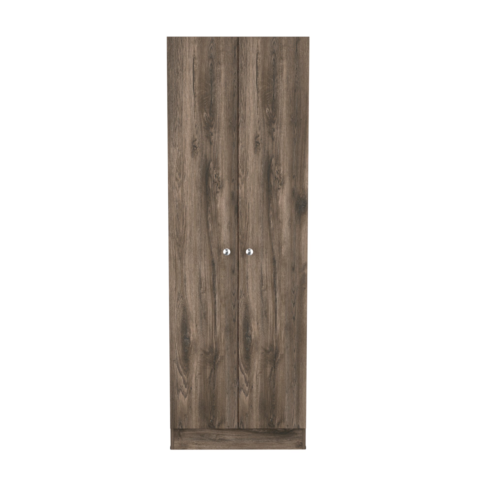 Buxton Rectangle 2 Door Storage Tall Cabinet Dark Brown And Black Wengue Brown Particle Board