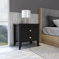 Windsor 2 Drawer Nightstand Black Wengue Black Particle Board