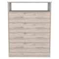 Dover 4 Drawer Rectangle Dresser Light Gray Light Gray Particle Board