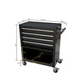 4 Drawers Tool Cabinet With Tool Sets Black Red Steel
