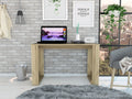 Lacey Rectangle Computer Desk Smokey Oak Light Oak Particle Board