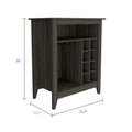 Canaan 6 Bottle 1 Drawer 1 Shelf Bar Cabinet Carbon Espresso Brown Particle Board