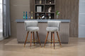 Coolmore Counter Height Bar Stools Set Of 2 For Kitchen Counter Solid Wood Legs With A Fixed Height Of 360 Degrees Gray Solid Wood