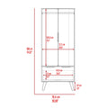 Light Oak Wooden Wardrobe With 2 Doors And 1 Drawer Light Oak Particle Board