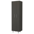 Halifax 2 Door Rectangle Closet Pantry Black Wengue And White Black Particle Board