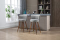 Coolmore Counter Height Bar Stools Set Of 2 For Kitchen Counter Solid Wood Legs With A Fixed Height Of 360 Degrees Gray Solid Wood