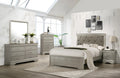 5 Drawer Tall Chest Modern 1Pc Beige Champagne Texture Finish Solid Wood Wooden Crystal Tufted Handle Bedroom Home Furniture Beige,Champagne Bedroom Modern Wood
