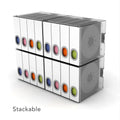 Disc Cube, Stackable, Wall Mountable In White White Plastic