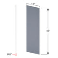 5 Pack Rectangular Acoustic Panels Silver Gray Kit Light Gray Polyester