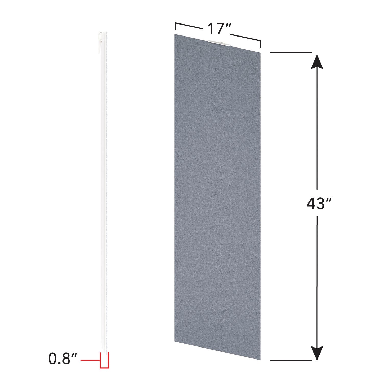 5 Pack Rectangular Acoustic Panels Silver Gray Kit Light Gray Polyester