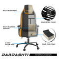 Next Gen Ergonomic Gaming Chair, 8 Way Adjustable Arm Rest, Multi Tilt, Steel Frame In Yellow Yellow Foam