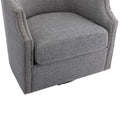 Coolmore Swivel Chair Living Room Chair Dark Gray Metal