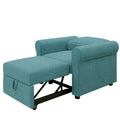 3 In 1 Sofa Bed Chair, Convertible Sleeper Chair Bed,Adjust Backrest Into A Sofa,Lounger Chair,Single Bed,Modern Chair Bed Sleeper For Adults,Teal Old Sku:Wf301161Aaw Teal Linen