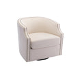 Coolmore Swivel Chair Living Room Chair Beige Foam Linen