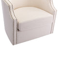 Coolmore Swivel Chair Living Room Chair Beige Foam Linen
