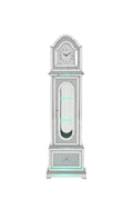 Noralie Grandfather Clock W Led Mirrored & Faux Diamonds Ac00347 Silver Glass