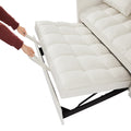 Off White Velvet Loveseat Sofa Bed Off White Wood Tufted Back Square Arms Foam Velvet 2 Seat