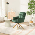 Green Velvet Contemporary High Back Upholstered Swivel Accent Chair Green Office Modern Foam Velvet