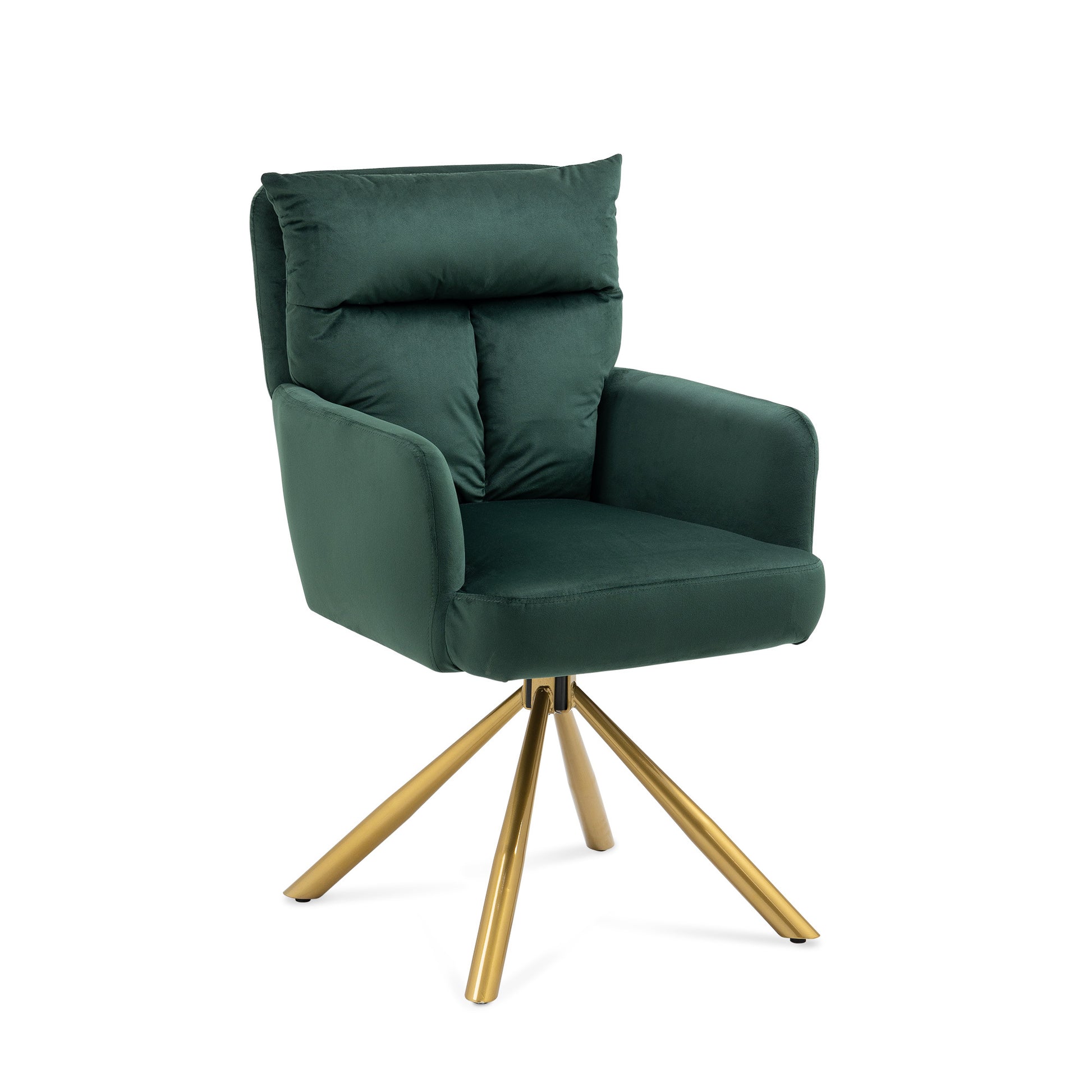 Green Velvet Contemporary High Back Upholstered Swivel Accent Chair Green Office Modern Foam Velvet