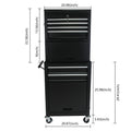 High Capacity Rolling Tool Chest With Wheels And Drawers, 6 Drawer Tool Storage Cabinet Black Black Steel