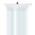 16 Inch Chrome Rain Shower Head, Square Ultra Thin 304 Stainless Steel High Pressure Shower Head Chrome Stainless Steel