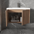Soft Close Doors Bathroom Vanity With Sink,30 Inch For Small Bathroom,30X18 00630 Imo Kd Packing Imitative Oak Bathroom Modern Plywood Plywood