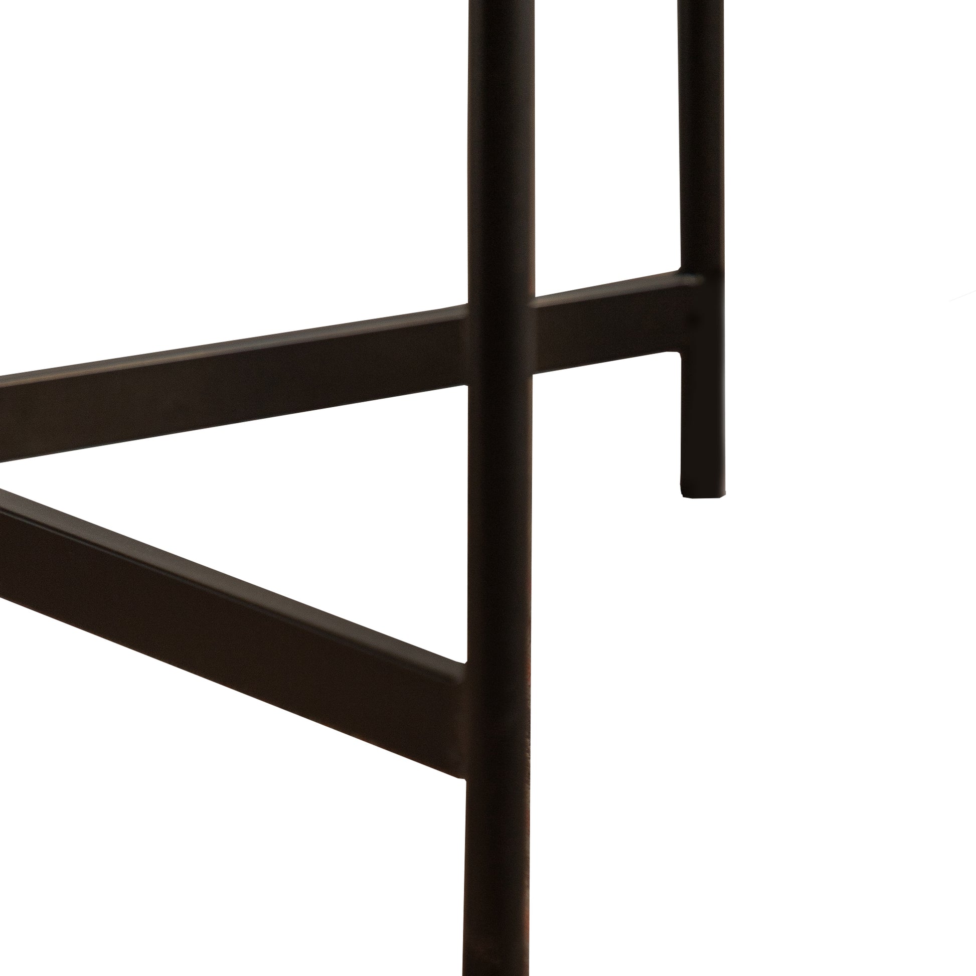 33"Modern Thread Design Round Coffee Tablemdf Table Top With Cross Legs Metal Base Natural Mdf