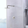 Wall Mounted Shower Faucet In Brushed Nickel Valve Included Brushed Nickel Brass