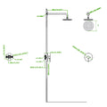 Wall Mounted Shower Faucet In Brushed Nickel Valve Included Brushed Nickel Brass