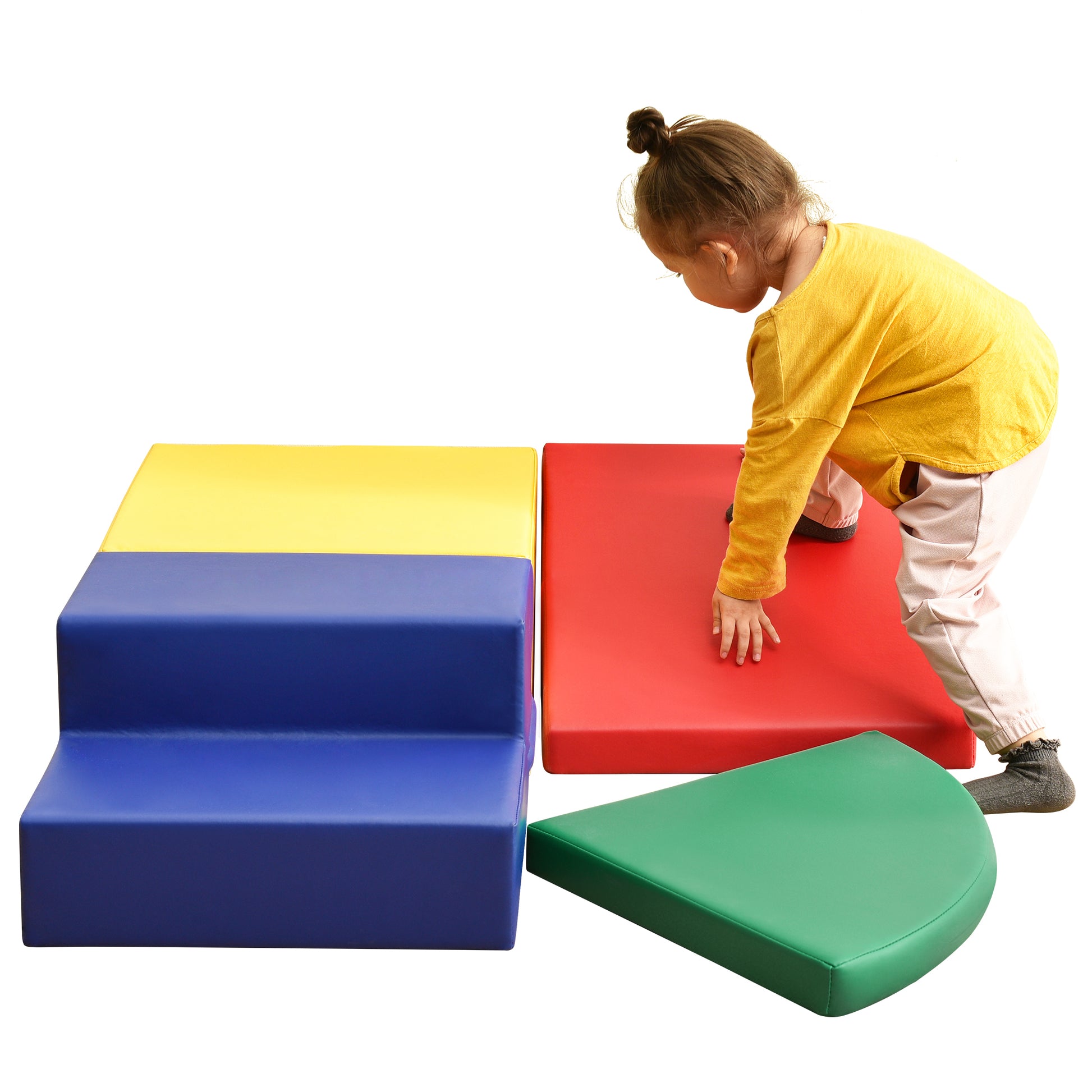 Soft Climb And Crawl Foam Playset, Safe Soft Foam Nugget Block For Infants, Preschools, Toddlers, Kids Crawling And Climbing Indoor Active Play Structure Colorful Foam