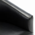 Garland Black Wood Base Swivel Chair Black Foam Pu Leather