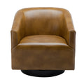 Garland Camel Wood Base Swivel Chair Camel Foam Pu Leather