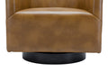 Garland Camel Wood Base Swivel Chair Camel Foam Pu Leather