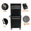 High Capacity Rolling Tool Chest With Wheels And Drawers, 6 Drawer Tool Storage Cabinet Black Black Steel